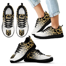Load image into Gallery viewer, Custom Printed Vegas Golden Knights Sneakers Leopard Pattern Awesome