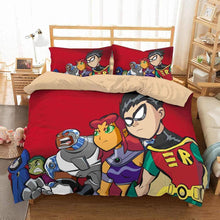 Load image into Gallery viewer, 3D Customize Teen Titans Bedding Set Duvet Cover Set Bedroom Set Bedlinen
