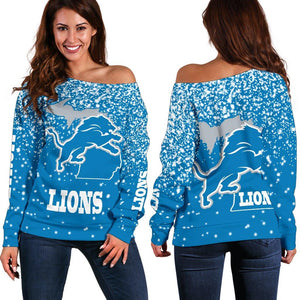 Detroit Lions Women's Off Shoulder Sweater