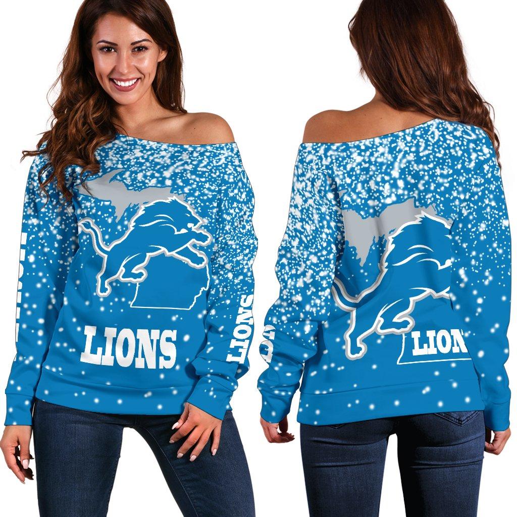 Detroit Lions Women's Off Shoulder Sweater