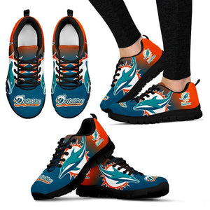 Colorful Unofficial Miami Dolphins Sneakers