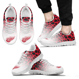 Beautiful Detroit Red Wings Sneakers Leopard Pattern Awesome