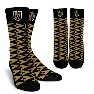 Chevron Lovely Kind Goodness Air Vegas Golden Knights Crew Socks