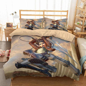 3D Customize Attack On Titan Bedding Set Duvet Cover Set Bedroom Set Bedlinen