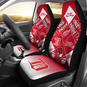 Colorful Pride Flag Detroit Red Wings Car Seat Covers