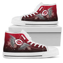 Load image into Gallery viewer, Angel Wings Cincinnati Reds High Top Shoes
