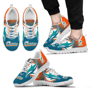 Colorful Unofficial Miami Dolphins Sneakers