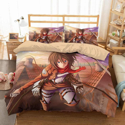 3D Customize Attack On Titan Bedding Set Duvet Cover Set Bedroom Set Bedlinen 1