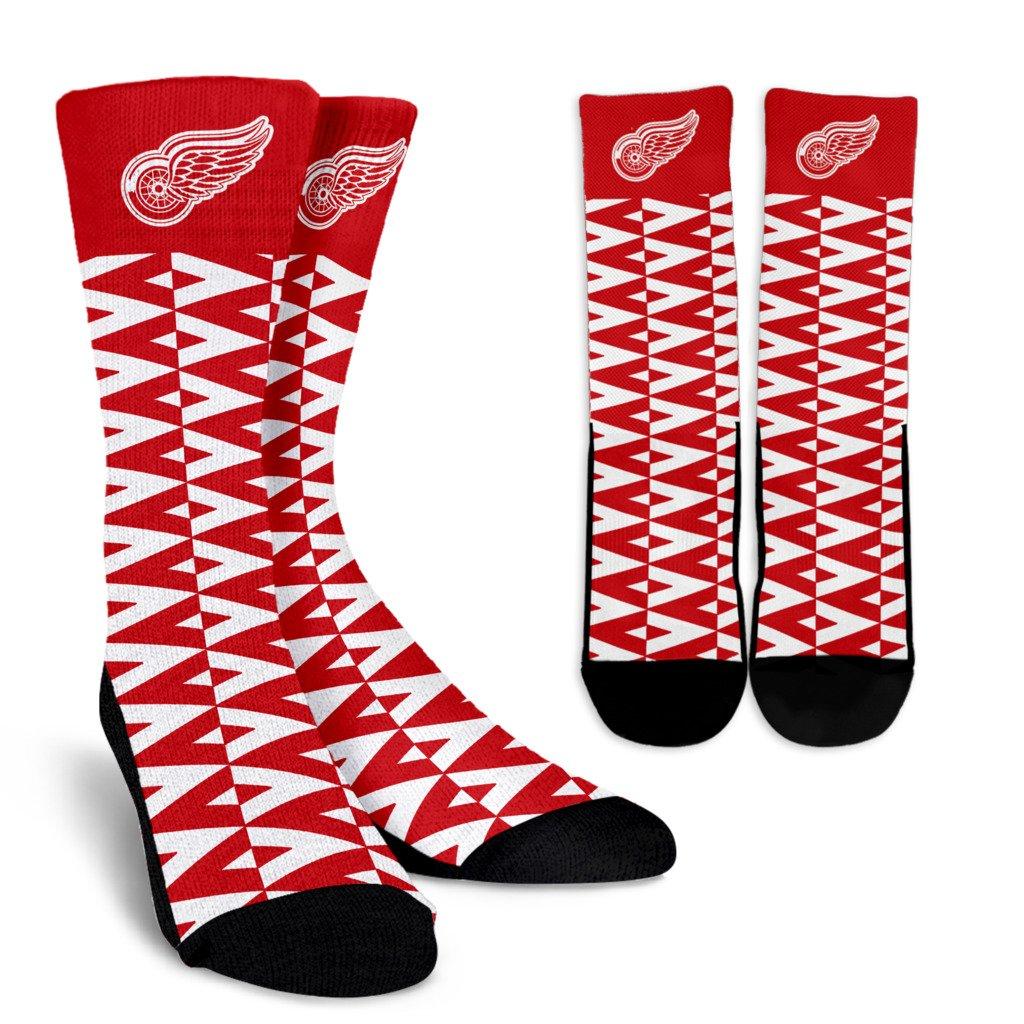 Chevron Lovely Kind Goodness Air Detroit Red Wings Crew Socks