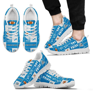 Colorful Pride Flag Detroit Lions Sneakers