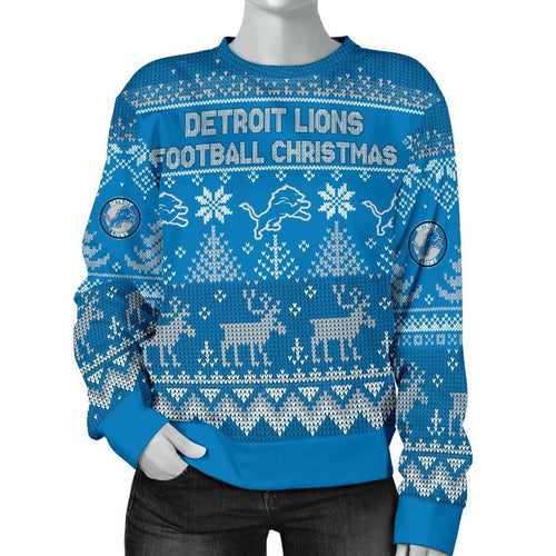 Detroit Lions Christmas Women's Sweater