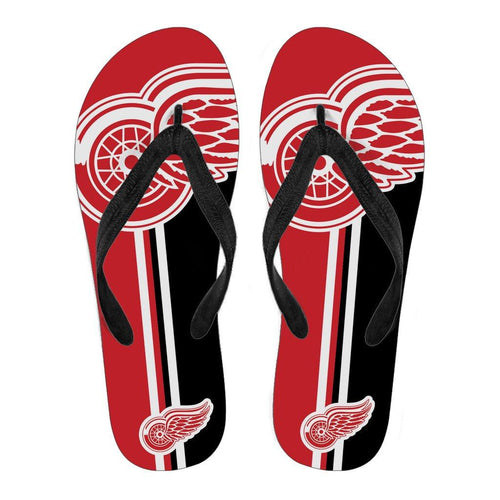 Detroit Red Wings Fan Gift Two Main Colors Flip Flops