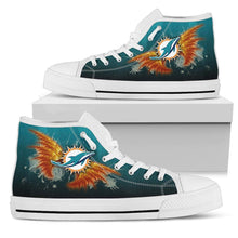 Load image into Gallery viewer, Angel Wings Miami Dolphins High Top Shoes
