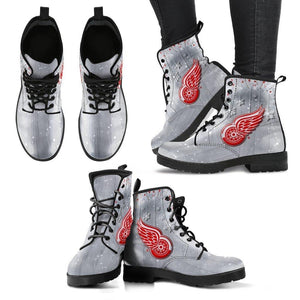 Detroit Red Wings Leather Boots