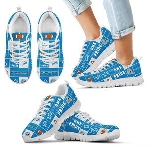 Colorful Pride Flag Detroit Lions Sneakers