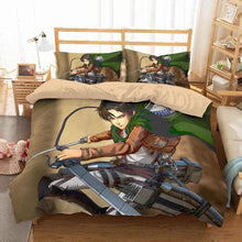 Load image into Gallery viewer, 3D Customize Attack On Titan Bedding Set Duvet Cover Set Bedroom Set Bedlinen 2
