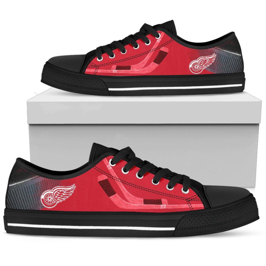 Artistic Scratch Of Detroit Red Wings?Low Top Shoes