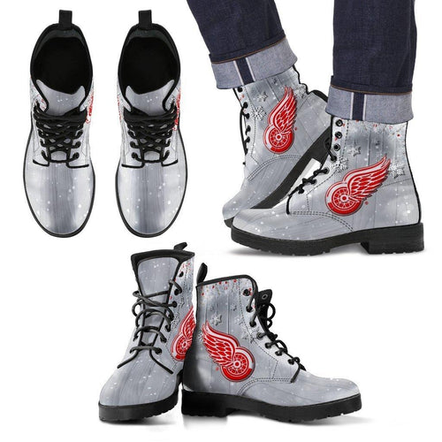 Detroit Red Wings Leather Boots