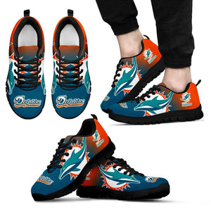 Colorful Unofficial Miami Dolphins Sneakers