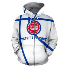 Load image into Gallery viewer, Detroit Pistons Zip Up Hoodie A
