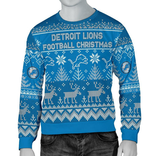 Detroit Lions Christmas Men's Sweater