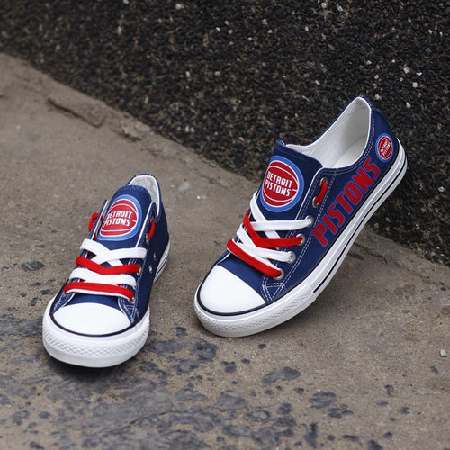 Detroit Pistons Low Top Canvas Shoes