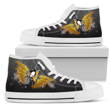 Load image into Gallery viewer, Angel Wings Pittsburgh Penguins High Top Shoes
