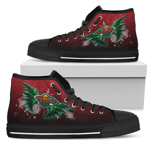 Angel Wings Minnesota Wild High Top Shoes