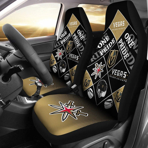 Colorful Pride Flag Vegas Golden Knights Car Seat Covers