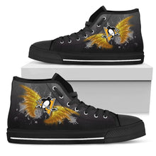 Load image into Gallery viewer, Angel Wings Pittsburgh Penguins High Top Shoes
