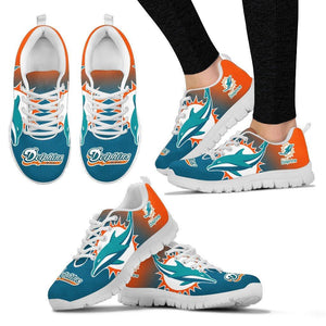 Colorful Unofficial Miami Dolphins Sneakers