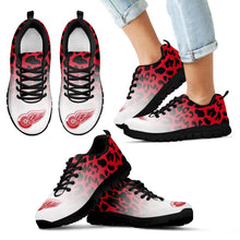 Load image into Gallery viewer, Beautiful Detroit Red Wings Sneakers Leopard Pattern Awesome
